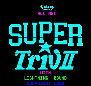 Super Triv II screen shot title